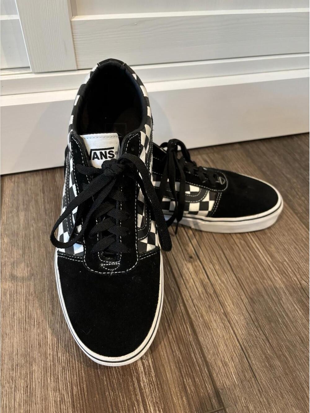VANS Old Skool Canvas Lace Up Checkerboard Black White Men’s Sneakers US 9 EU 42 - Picture 7 of 8